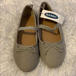Grey Ballet Flats-Toddler Girl
